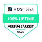 hosttest.de 100% Verfügbarkeit Q1/206