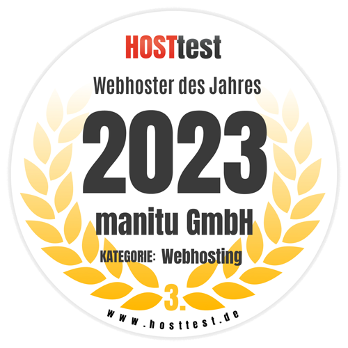 hosttest.de - Webhoster des Jahres - Kategorie Webhosting - Platz 3
